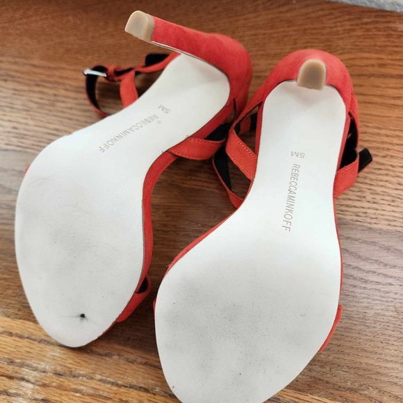 New Rebecca Minkoff Rosie Heels - Lobster Red - Size 5 - Picture 3 of 6